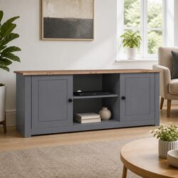Enhance Your Living Room with This Grey TV Cabinet