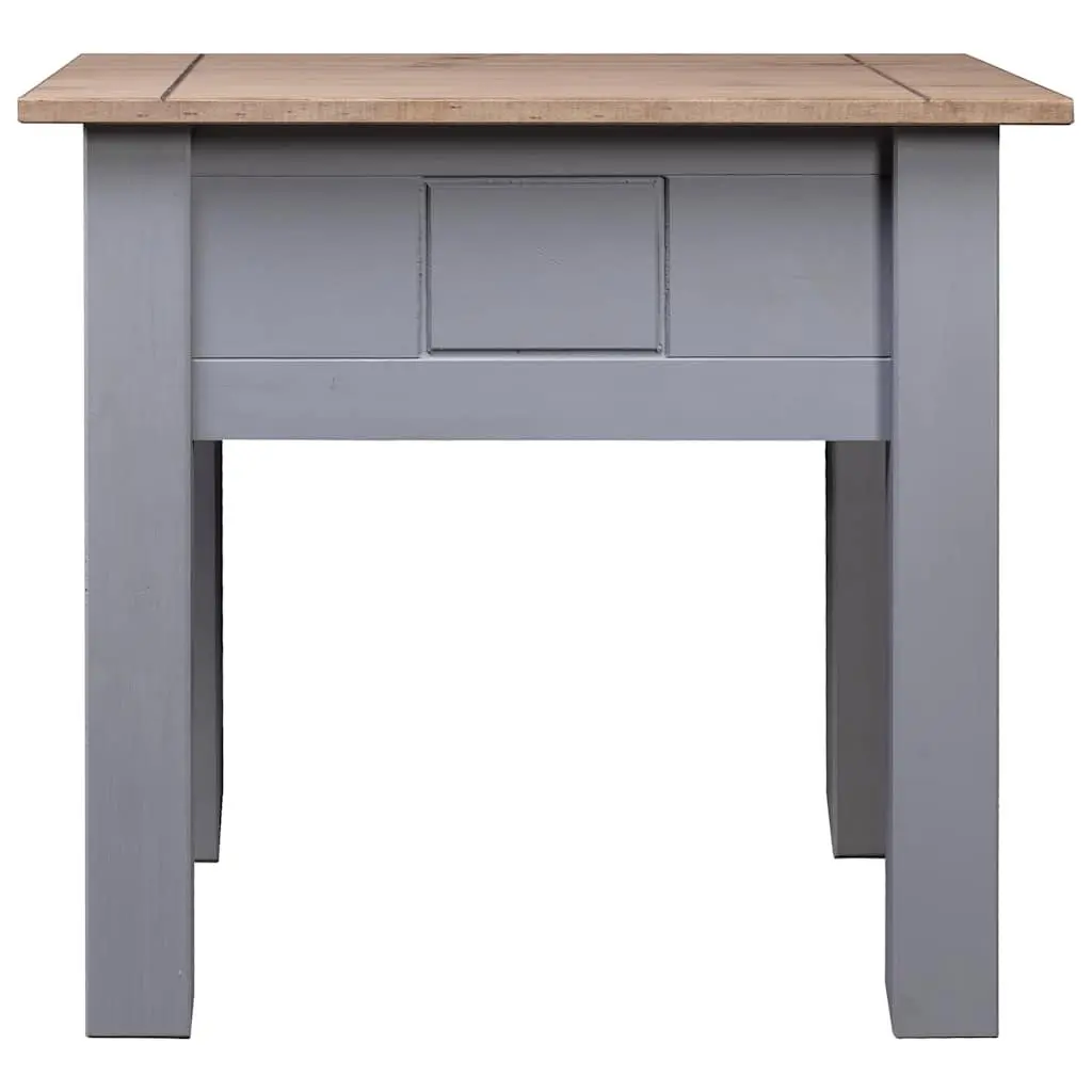 Bedside Table 50.5x50.5x52.5 cm Grey Solid Pine Rustic Nightstand