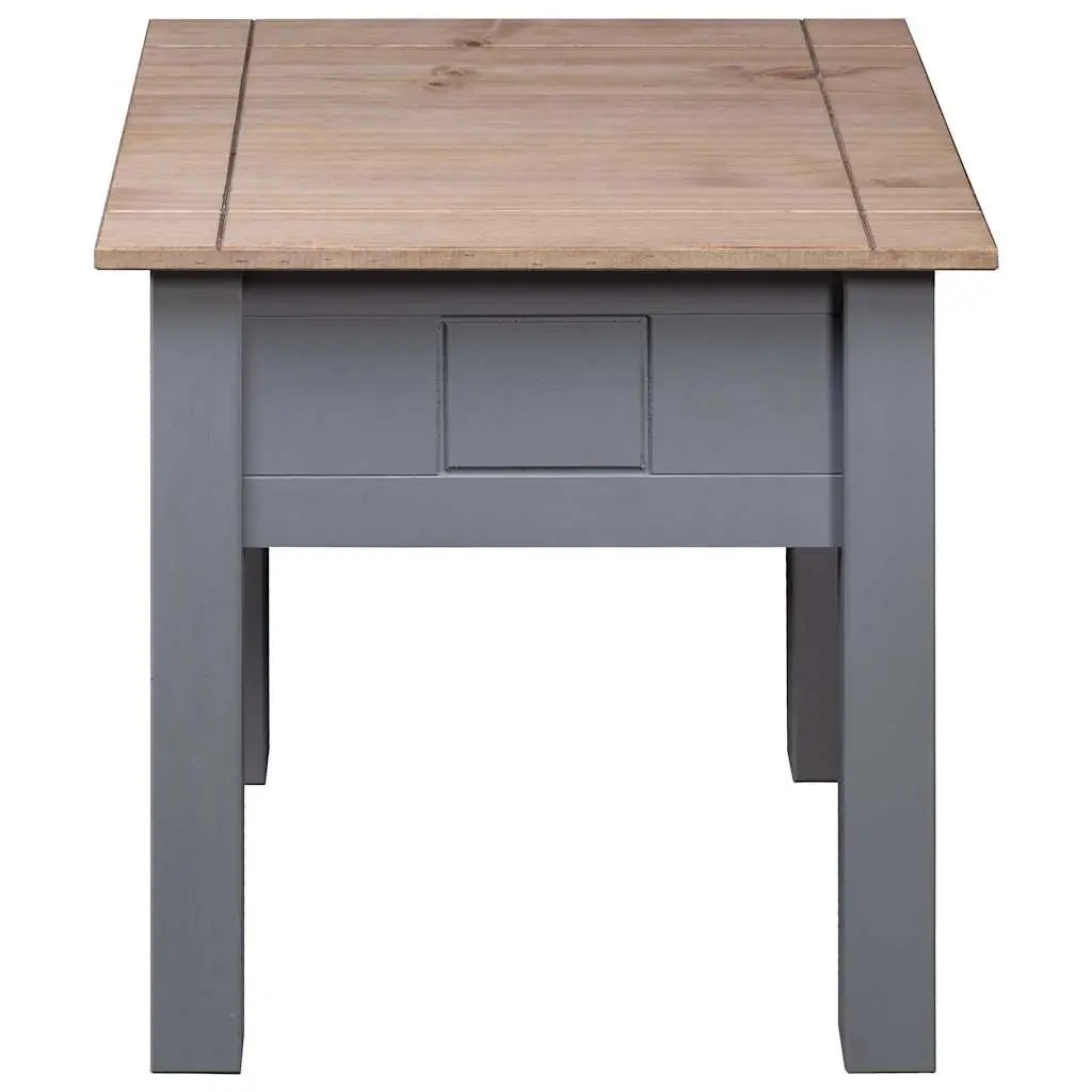Bedside Table 50.5x50.5x52.5 cm Grey Solid Pine Rustic Nightstand