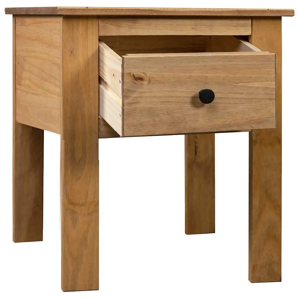 Bedside Cabinet 46x40x57cm Solid Pinewood Nightstand with Storage Drawer