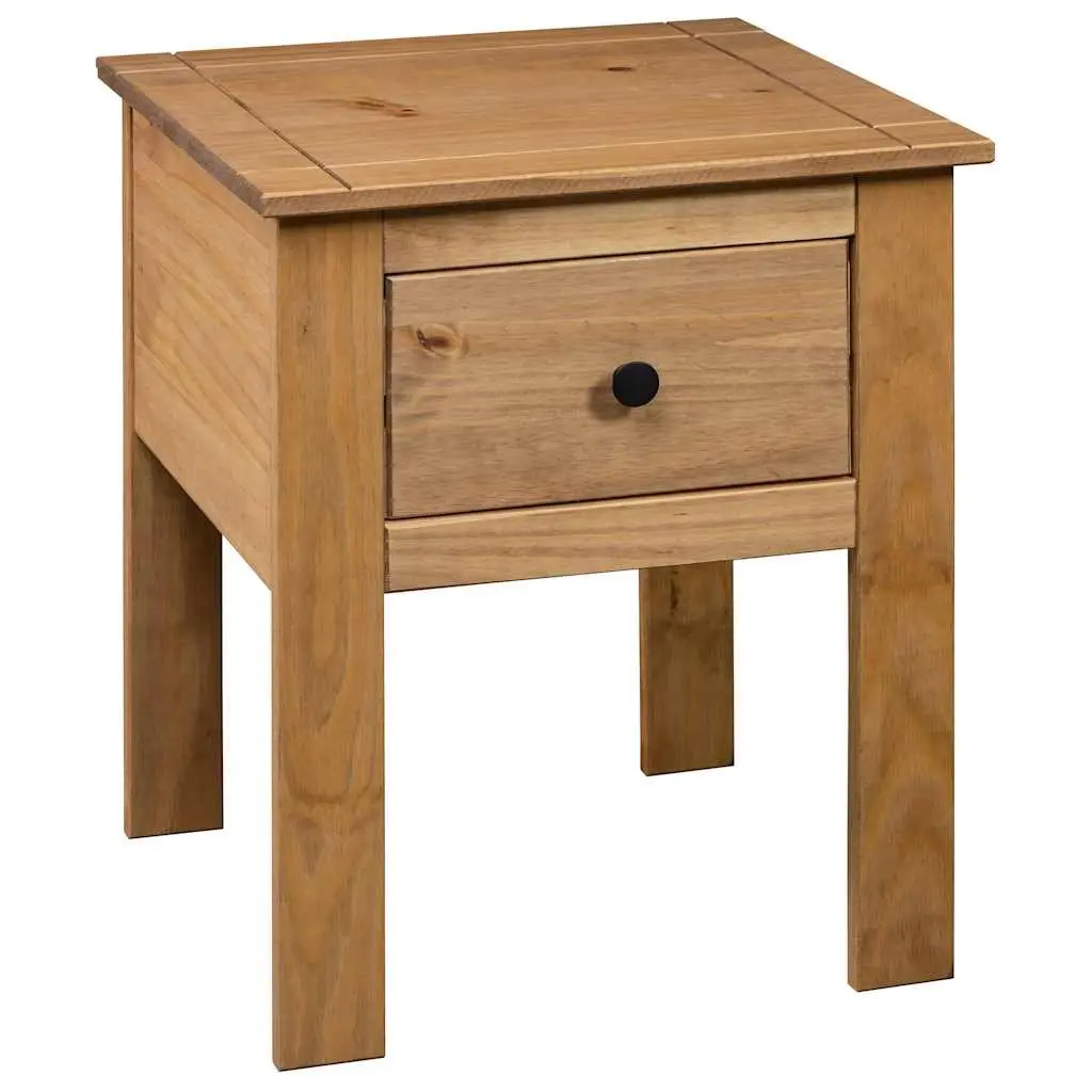 Bedside Cabinet 46x40x57cm Solid Pinewood Nightstand with Storage Drawer