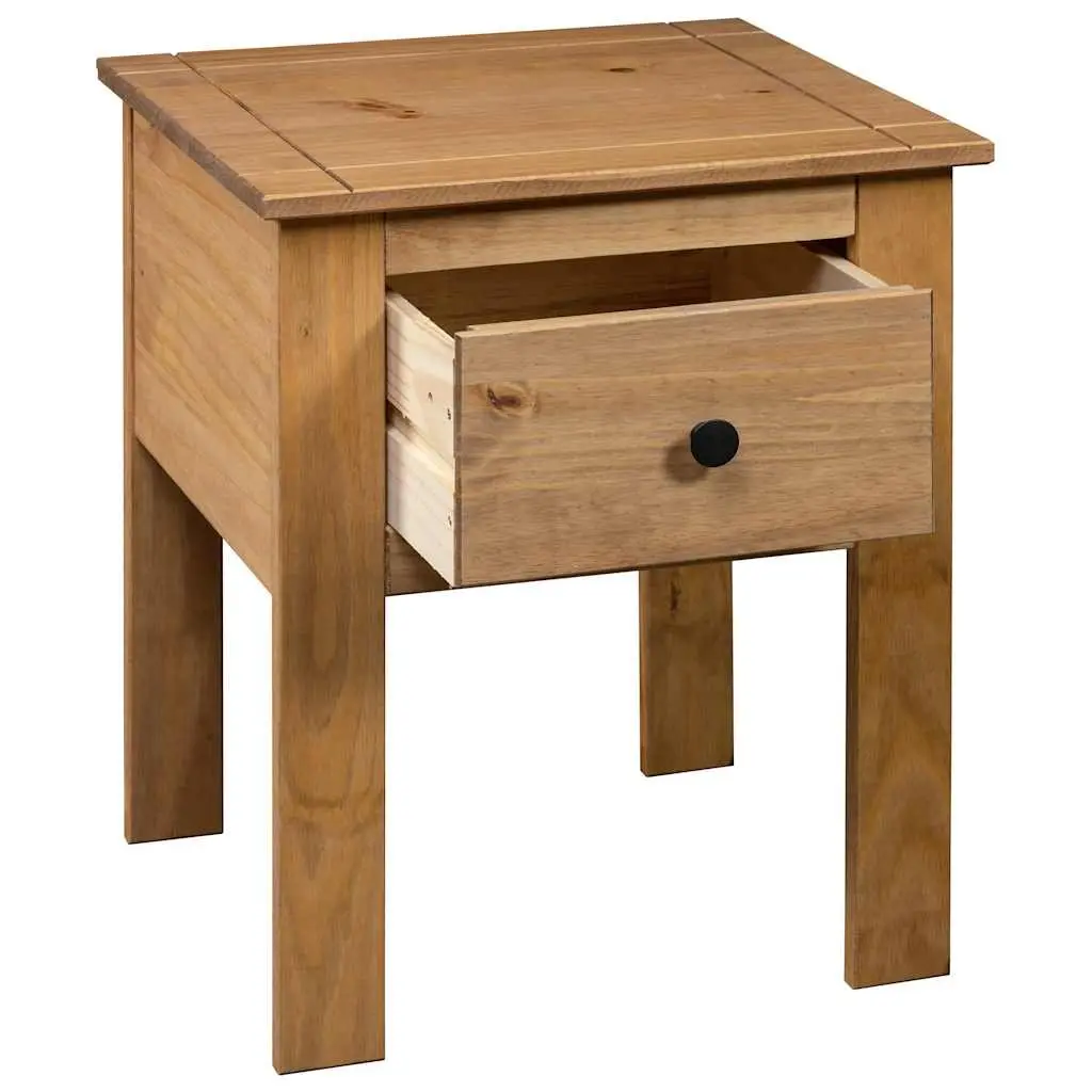 Bedside Cabinet 46x40x57cm Solid Pinewood Nightstand with Storage Drawer
