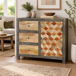 Enhance Your Space with a Stylish Mango Wood Side Cabinet
