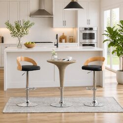 Upgrade Your Space with Black Faux Leather Bar Stools