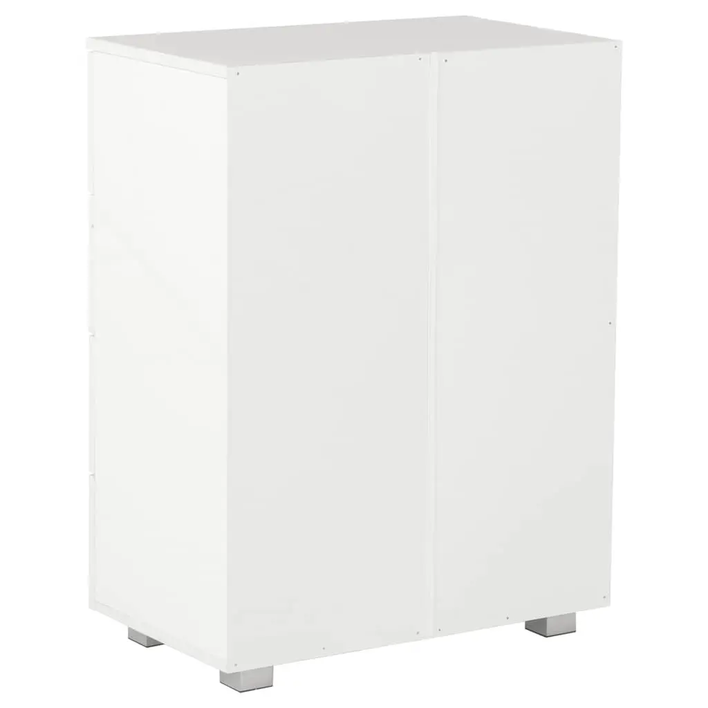 8-Drawer High Gloss White Chest of Drawers Storage Cabinet