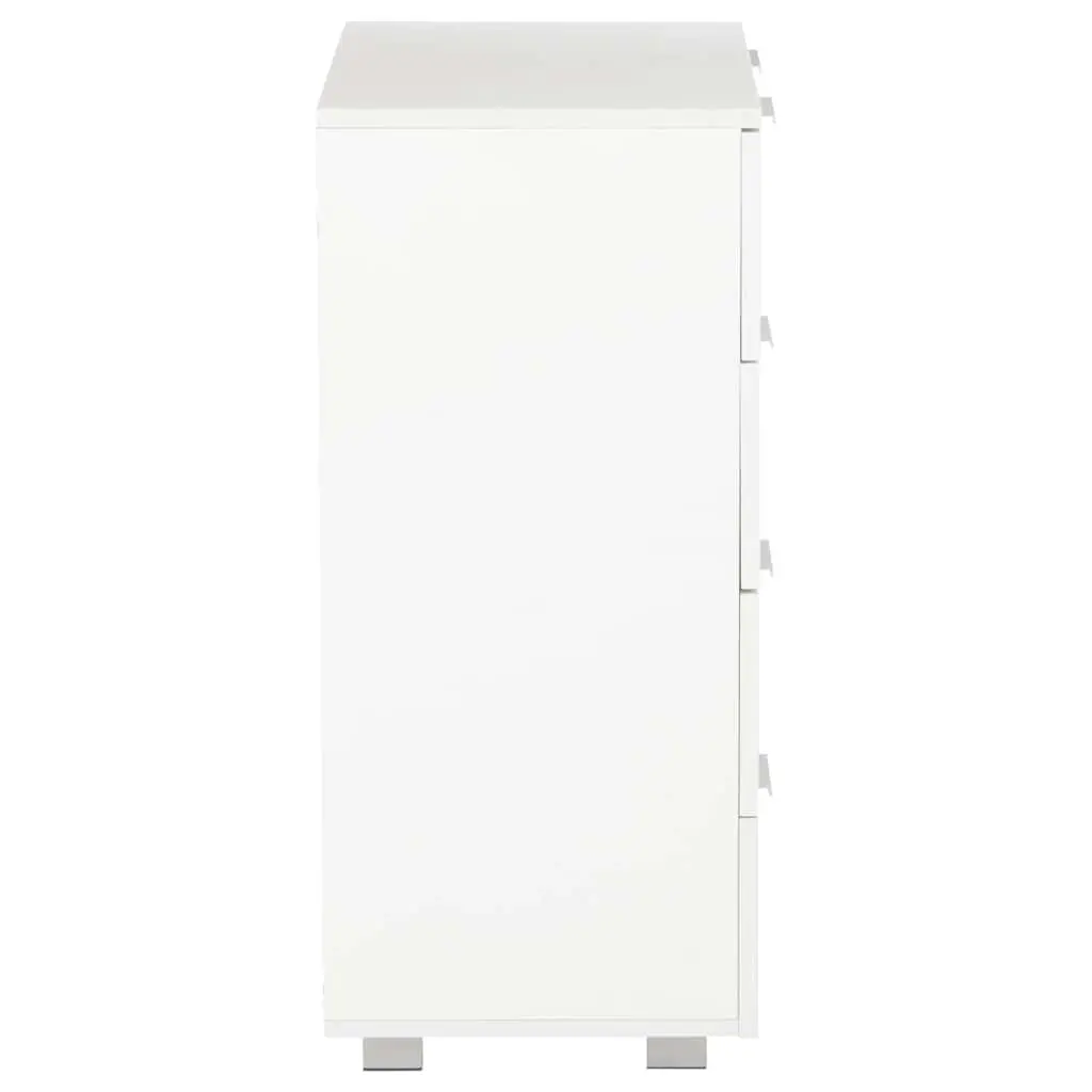 8-Drawer High Gloss White Chest of Drawers Storage Cabinet