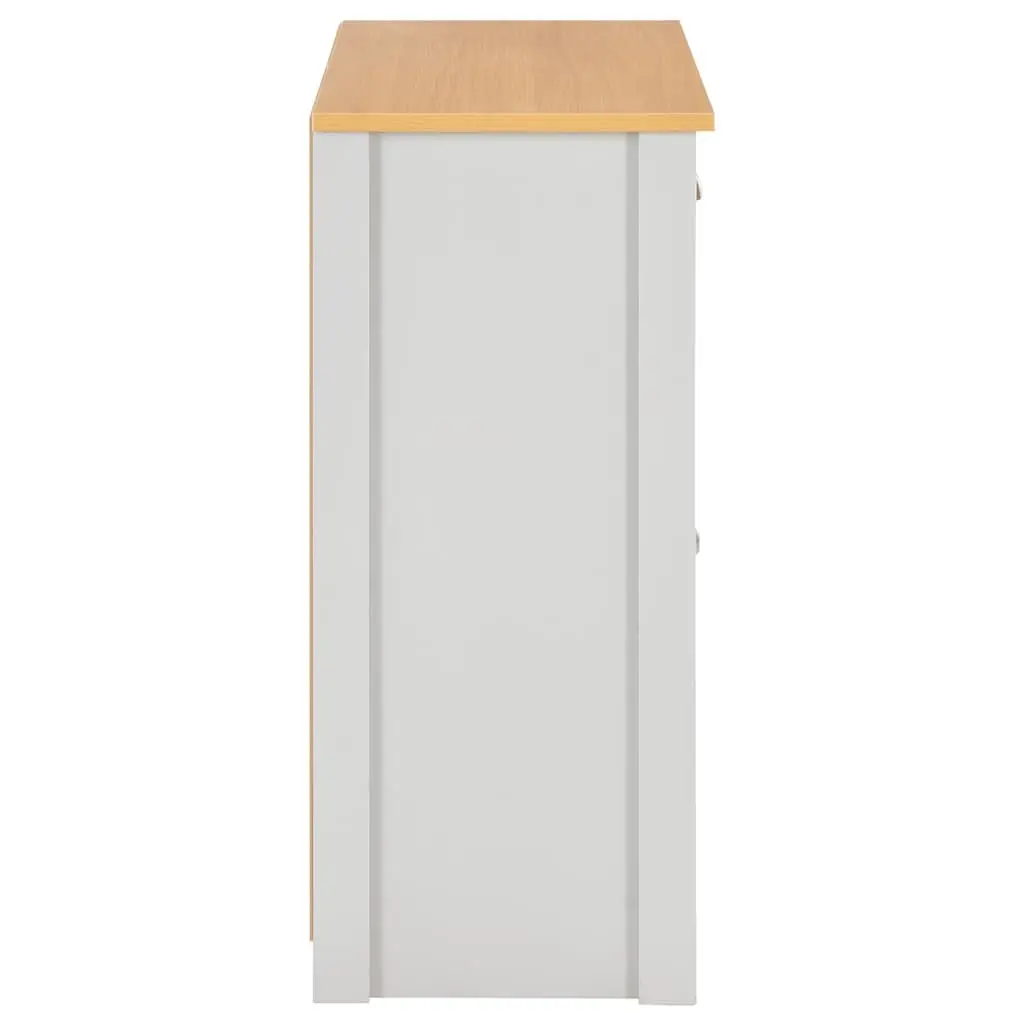 Sideboard Cabinet Grey Storage Buffet with 2 Drawers 2 Doors Living Room Hallway