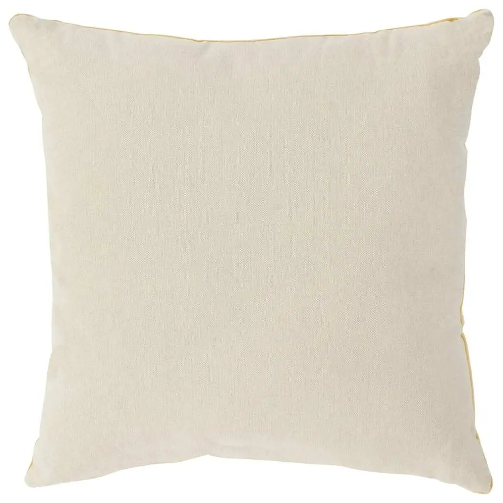 Throw Pillows Cushions 45x45 cm Yellow Cotton Velvet Set 2 pcs Home Decor