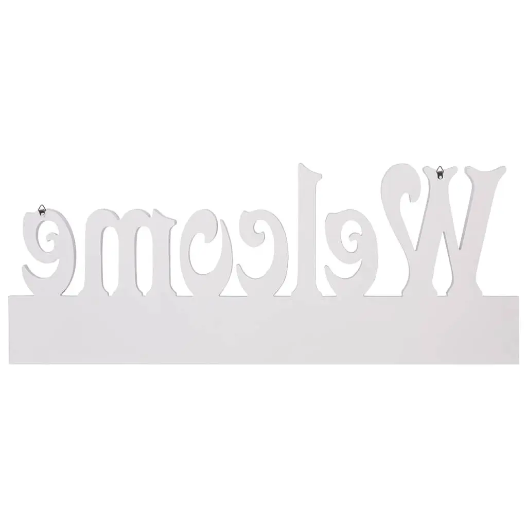 Wall Mounted Coat Rack 5 Hooks Welcome Lettering Home Entryway Storage Organiser