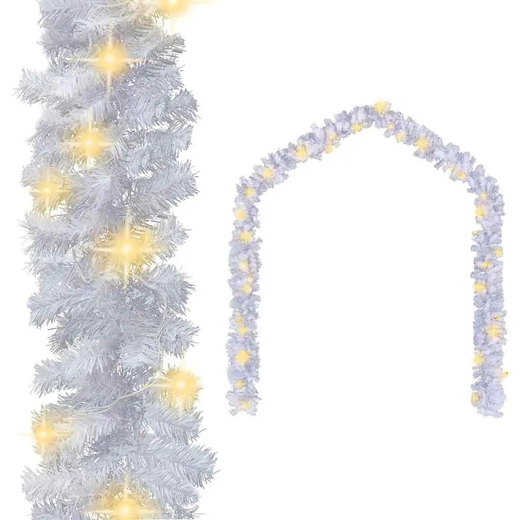 Christmas Garland LED Lights 10m White Waterproof Indoor Outdoor Decoration with 4 Lighting Effects