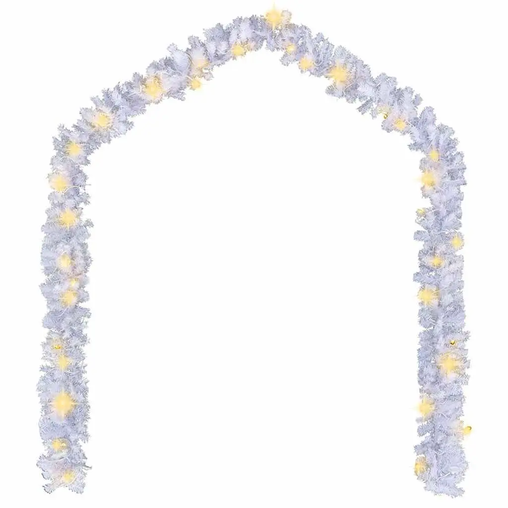 Christmas Garland LED Lights 10m White Waterproof Indoor Outdoor Decoration with 4 Lighting Effects