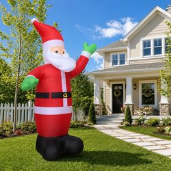 Festive 600cm Inflatable Santa Claus for Your Yard