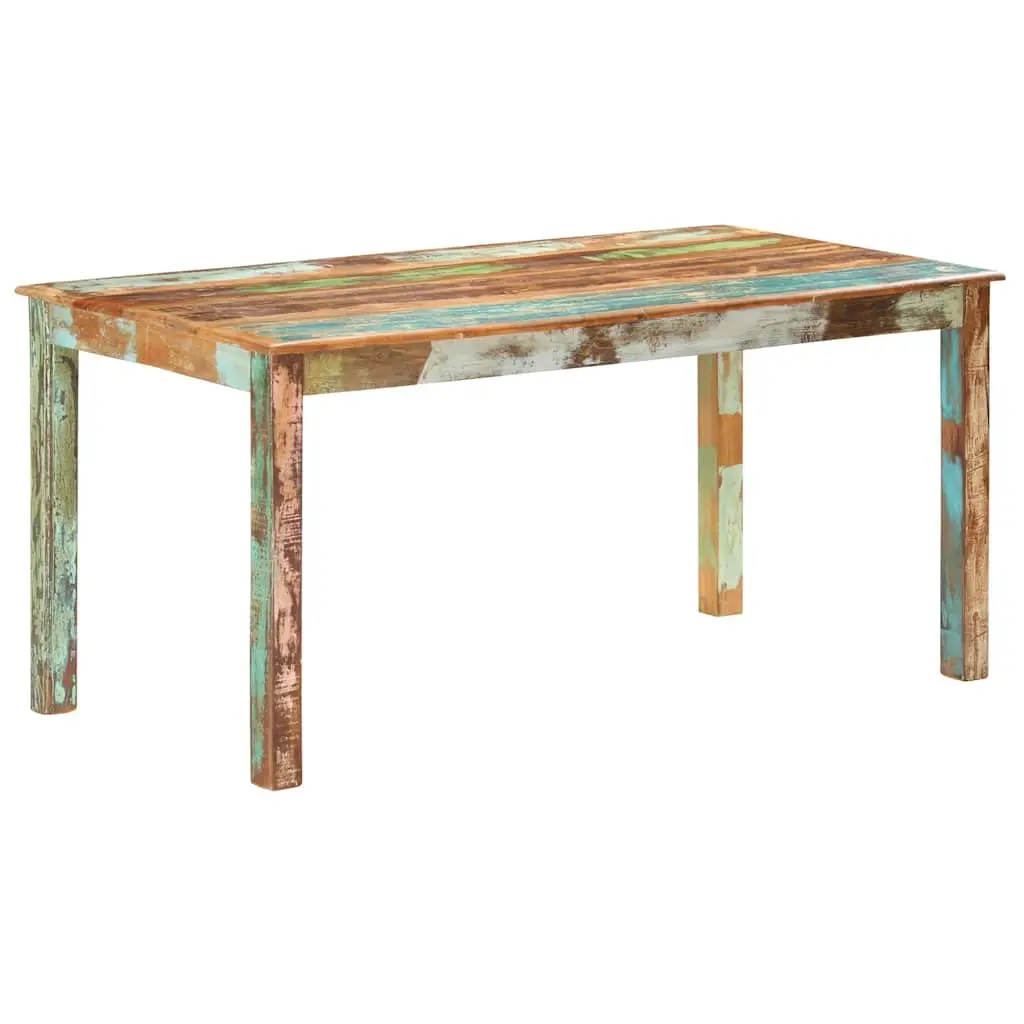 Dining Table 160x80x76 cm Solid Reclaimed Tropical Wood Antique Style