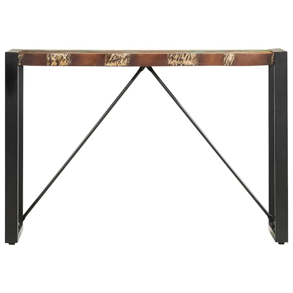 Console Table 110x35x76cm Solid Reclaimed Wood Vintage Style with Black Powder-Coated Steel Legs