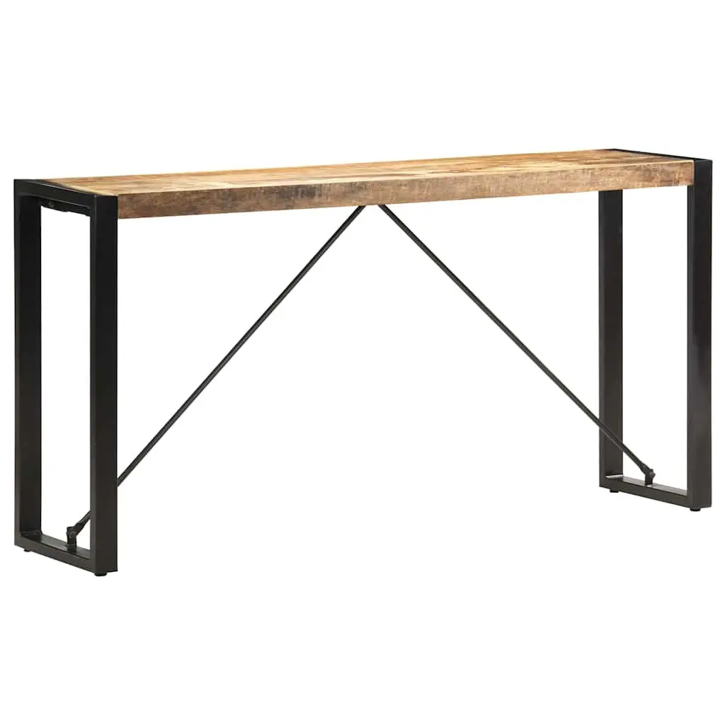 Console Table 150x35x76cm Solid Mango Wood Industrial Steel Legs