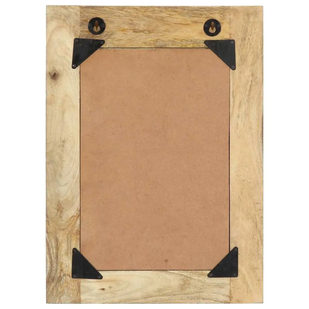 Wooden Mirror 40x55 cm Hand Painted Vintage Style Solid Mango Wood Frame
