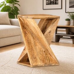Mango Wood Side Table for Stylish Interiors 35x35x55 cm