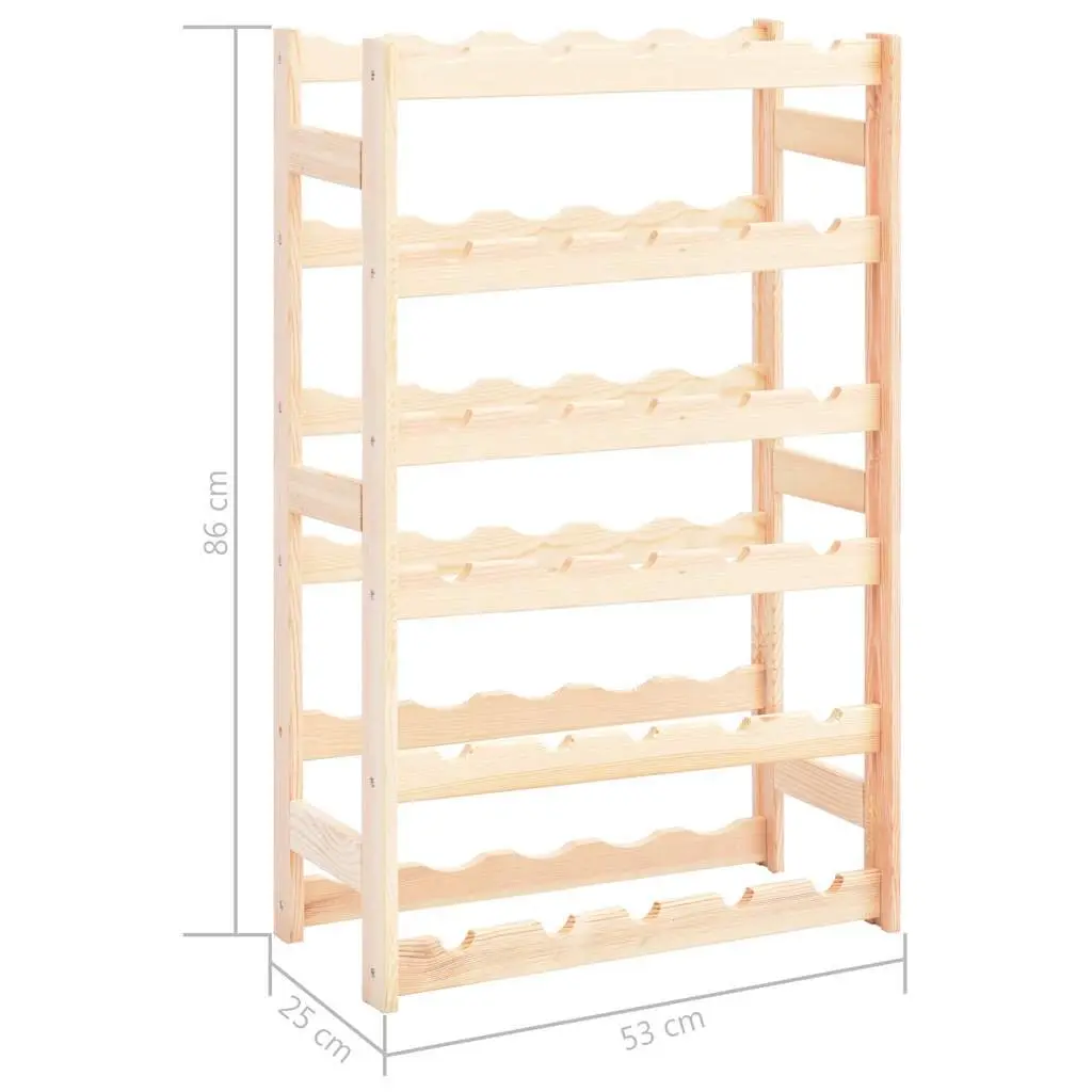 Wine Rack 30 Bottles Solid Wood Storage Display Cabinet Holder