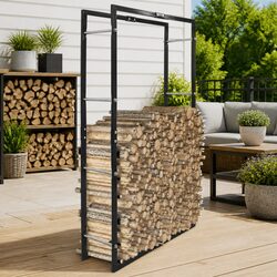 Elevate Your Space with a Black Steel Log Holder