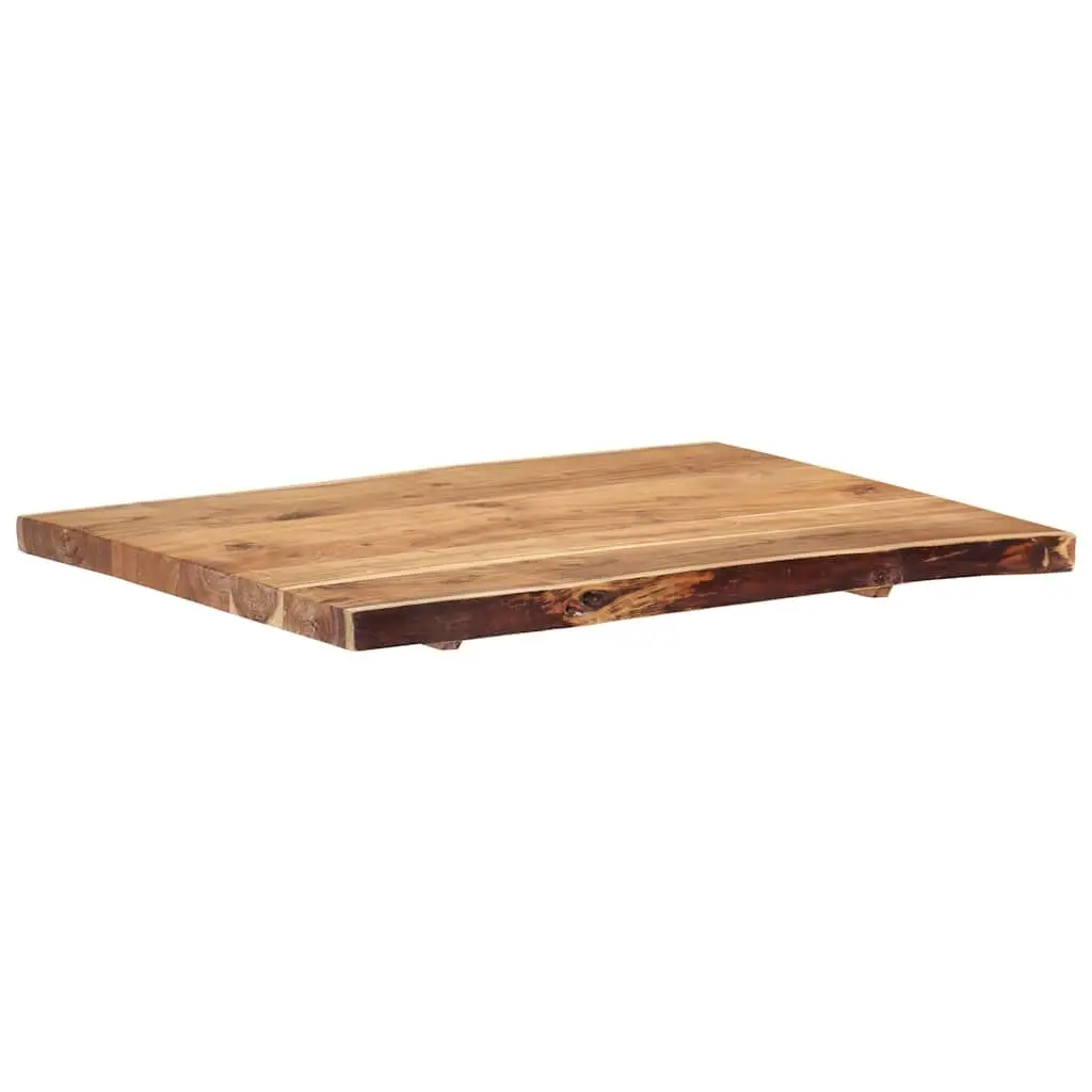 Live Edge Acacia Wood Table Top 80x50-60x3.8 cm