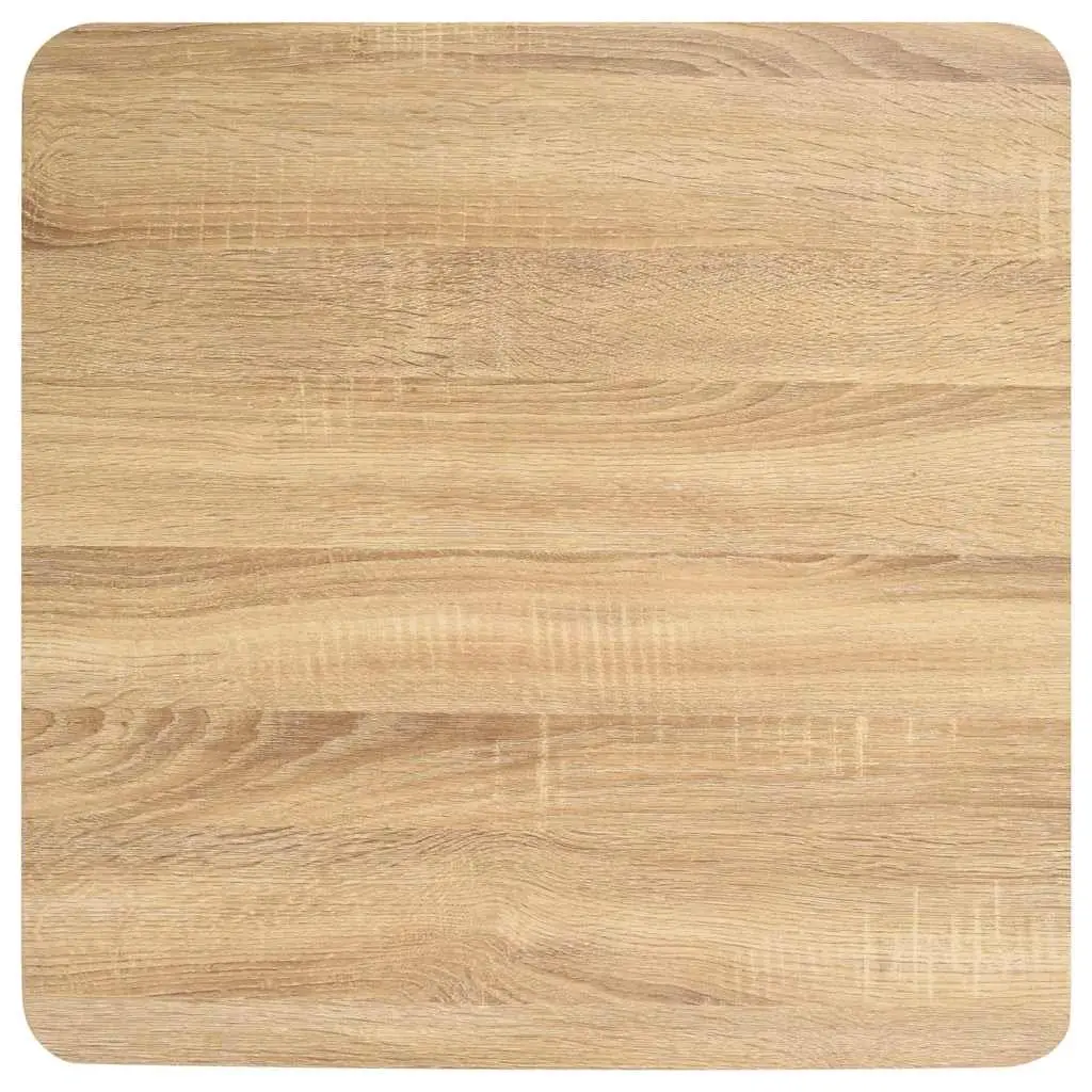 Bistro Table 60x60cm Light Brown Square Top Steel Leg Suitable for Kitchen Dining Coffee Shop Bar