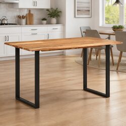 Brown Acacia Wood Dining Table to Elevate Your Space