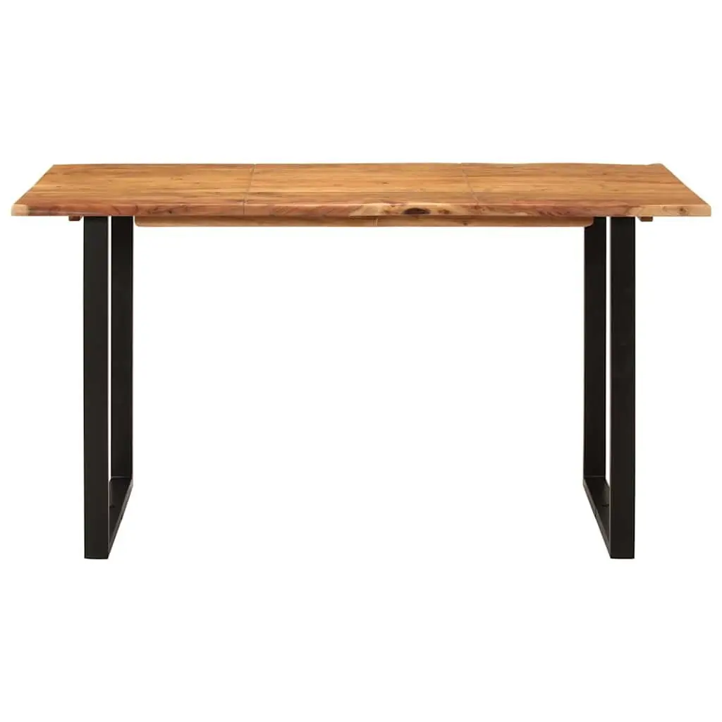 Dining Table 140x70x76 cm Kitchen Room Furniture Brown Wooden Industrial Rustic