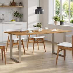 Elegant Brown Dining Table 180x90x76cm for Modern Spaces