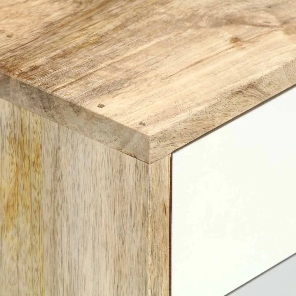 Bedside Cabinet 47x35x59cm Solid Mango Wood Nightstand with 2 Drawers