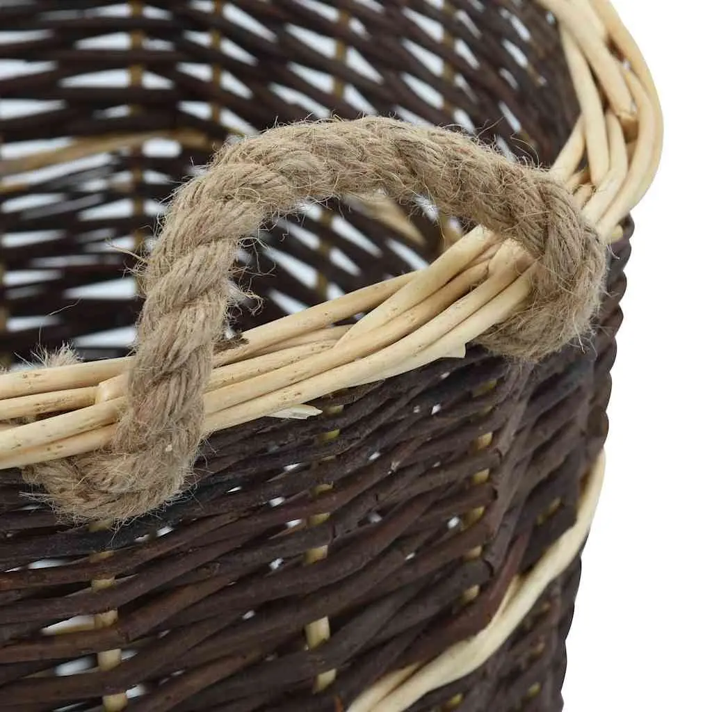 Firewood Backpack Carrier Natural Willow Log Storage with Adjustable Belts