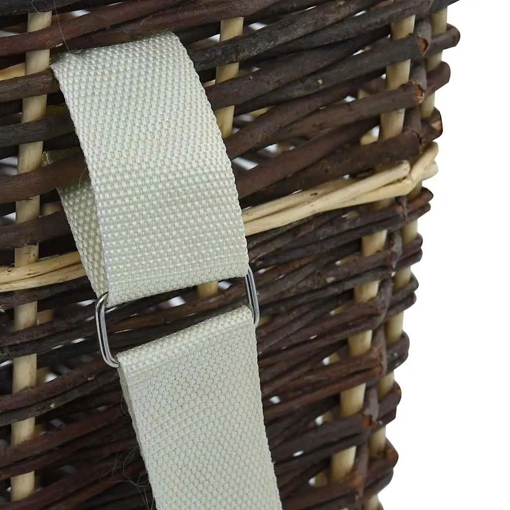 Firewood Backpack Carrier Natural Willow Log Storage with Adjustable Belts