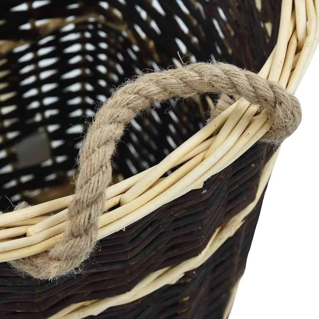 Firewood Backpack Carrier with Belts Log Storage Transport Willow Rustic Garden