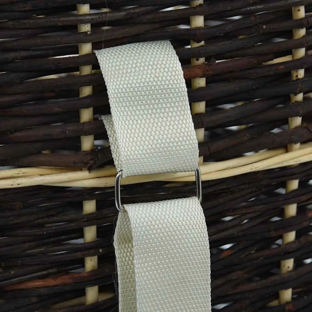 Firewood Backpack Carrier with Belts Log Storage Transport Willow Rustic Garden