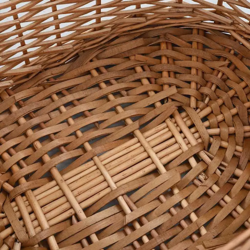 Firewood Basket Natural Willow Rustic Storage with Carrying Handles
