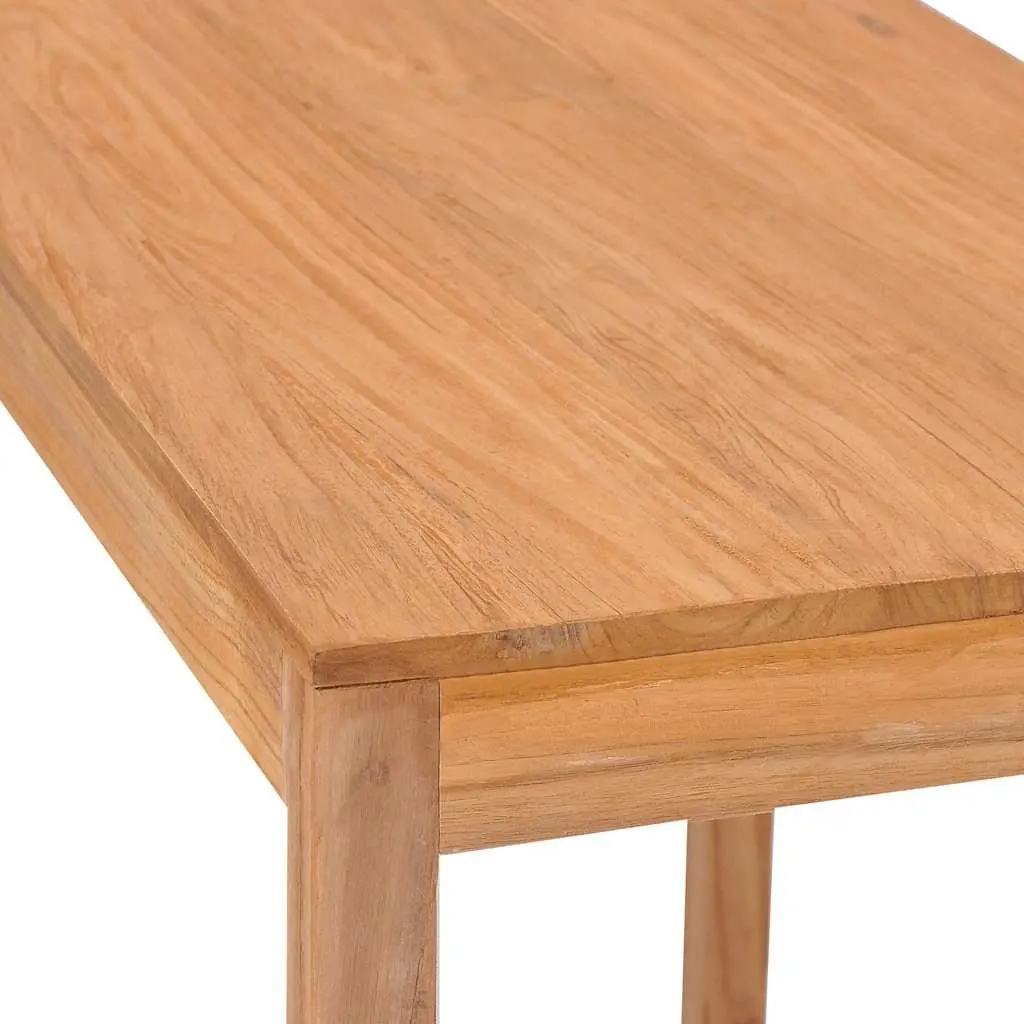 Solid Teak Wood Garden Bar Table 110x60x105cm Outdoor Patio Dining Furniture