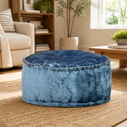 Enhance Your Living Space with a Round Velvet Pouffe