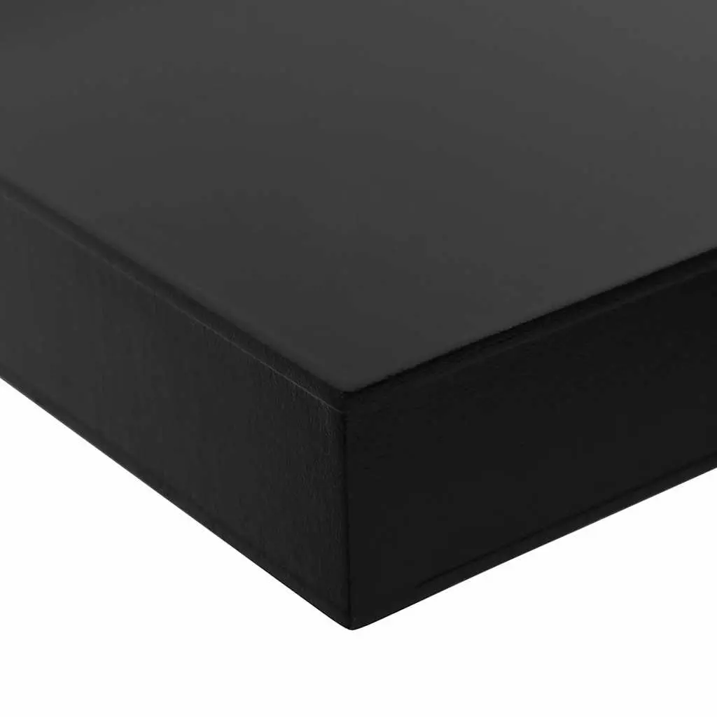 Floating Wall Shelves 40x20cm Black Display Storage Organizer Set 2 Piece