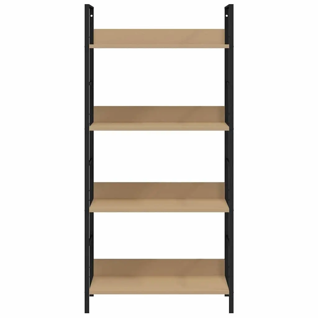 4-Layer Bookshelf Engineered Wood Standing Display Cabinet Brown
