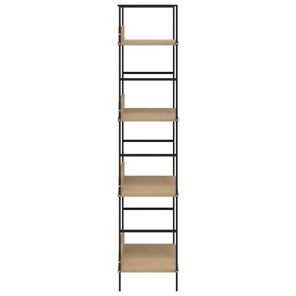 4-Layer Bookshelf Engineered Wood Standing Display Cabinet Brown