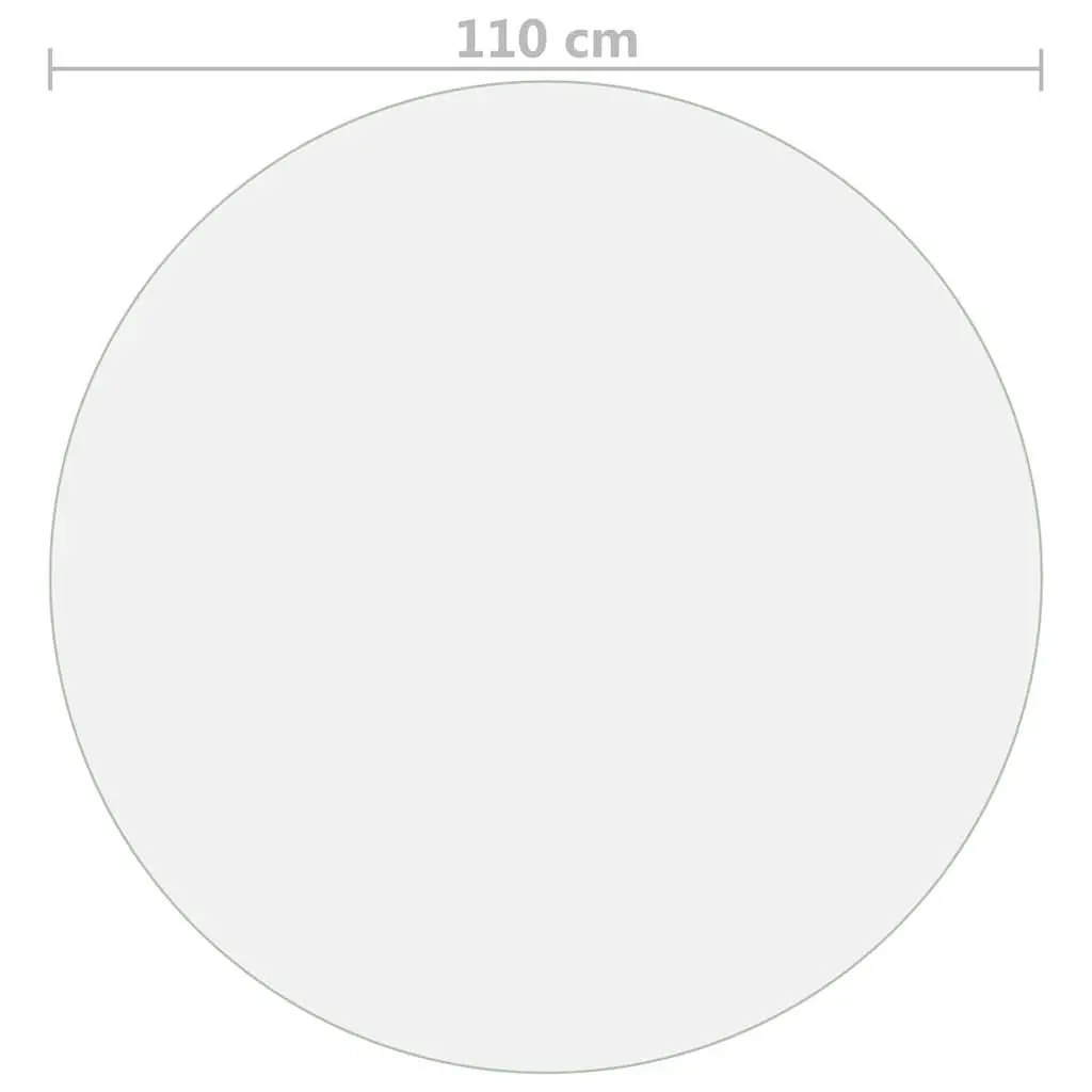 Round Table Protector 110 cm Clear PVC Film Waterproof Flexible Cutting
