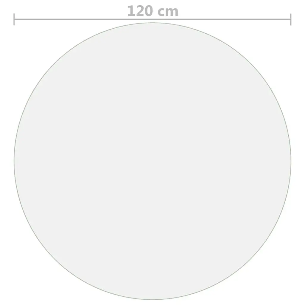 Round Table Protector 120 cm Transparent PVC Waterproof Oil-resistant Flexible Cutting