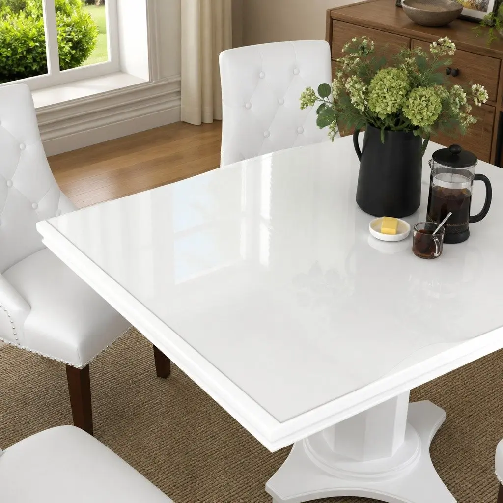 Transparent Table Protector Film 120x90cm Waterproof Oil-Resistant PVC