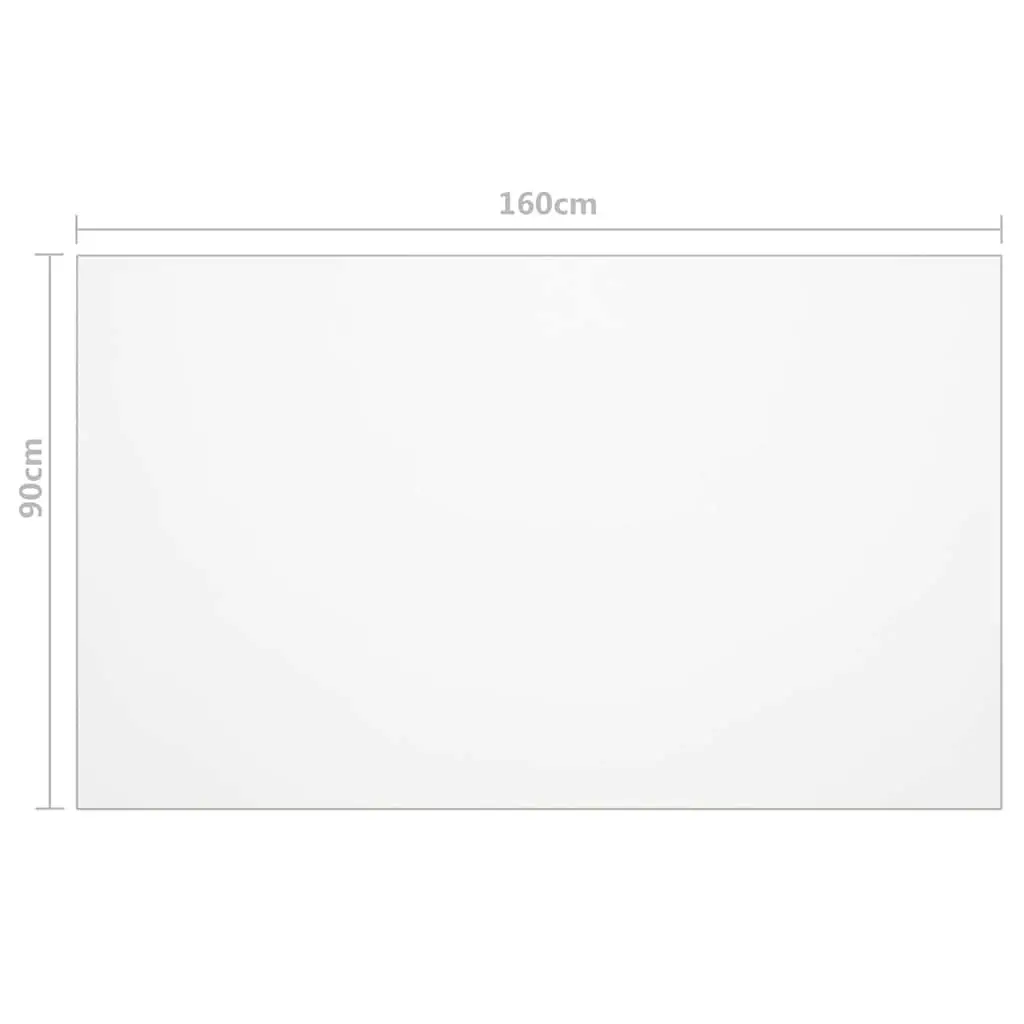 Table Protector 160 x 90 cm Transparent Waterproof Soft PVC Furniture Protection