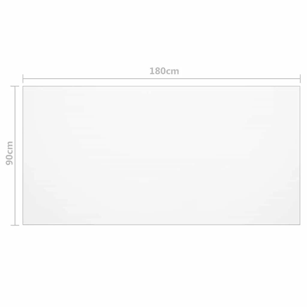 Table Protector Mat 180 x 90 cm Transparent PVC Waterproof for Dining Room