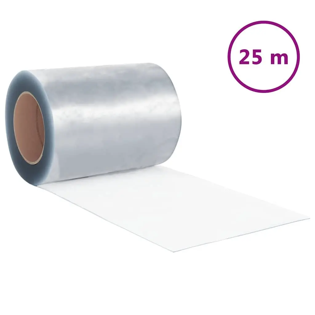 PVC Strip Curtain Roll 300mm Width Transparent Energy Saving 25m
