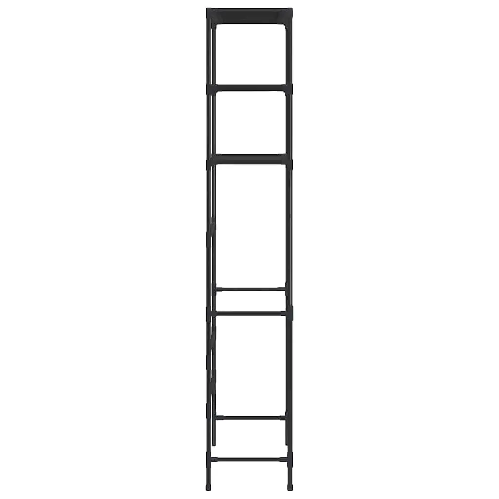 3-Tier Storage Rack Over Laundry Machine Black Stainless Steel Organiser