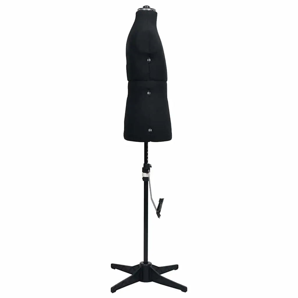 Adjustable Male Dress Form Mannequin Black Height Adjustable with Bust Waist Hip Measurement