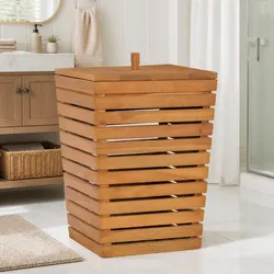 Stylish Laundry Basket 30x30x45cm in Brown