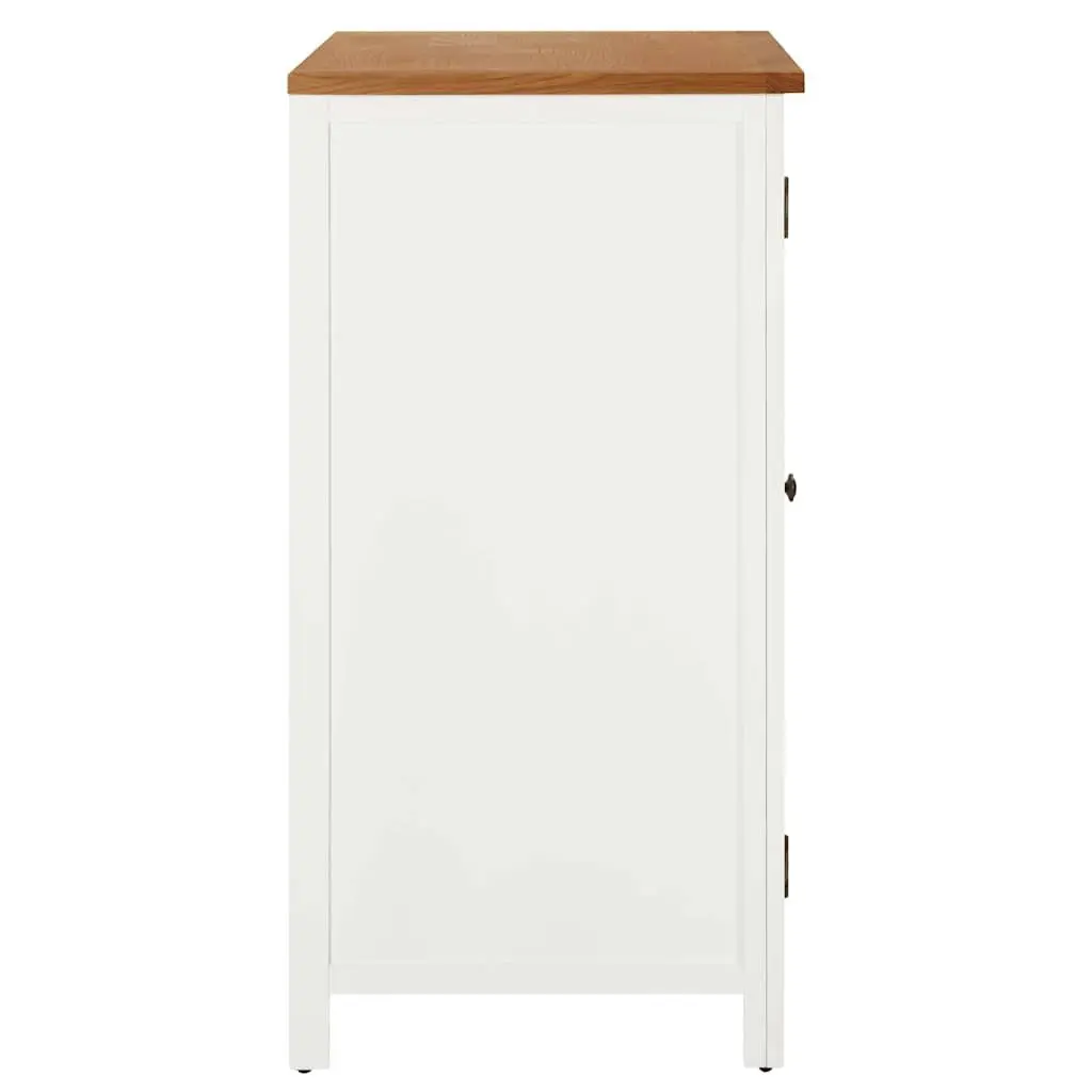 Wardrobe 76x52x105 cm Solid Oak Wood Clothes Cabinet with Hanging Rod and Drawers