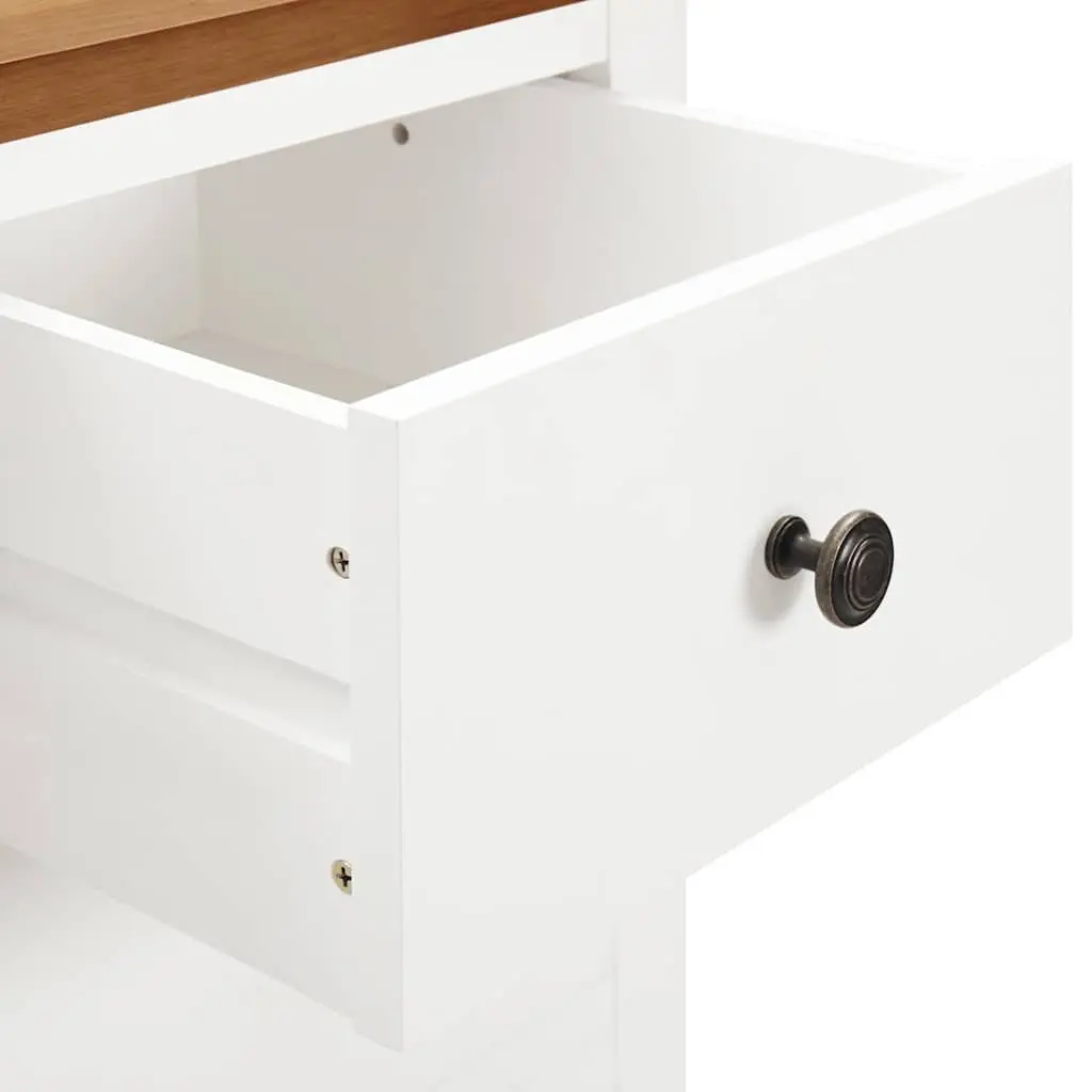 Wardrobe 76x52x105 cm Solid Oak Wood Clothes Cabinet with Hanging Rod and Drawers